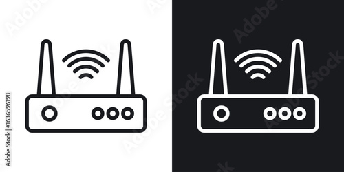 Wifi modem icon vector pictogram. UI. EPS10. - Vector