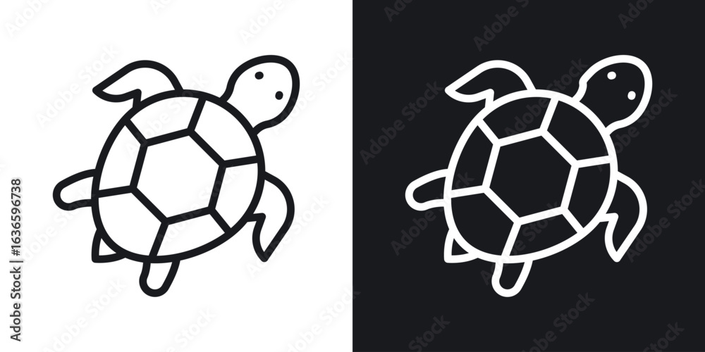 Fototapeta premium Turtle icon vector pictogram. UI. EPS10. - Vector
