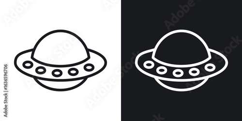 UFO icon vector pictogram. UI. EPS10. - Vector