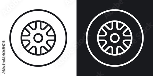 Tyre icon vector pictogram. UI. EPS10. - Vector