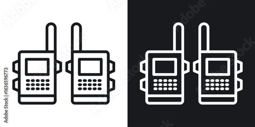 Two way radio icon vector pictogram. UI. EPS10. - Vector