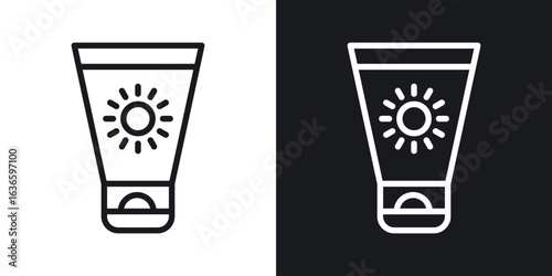 Sun cream icon vector pictogram. UI. EPS10. - Vector