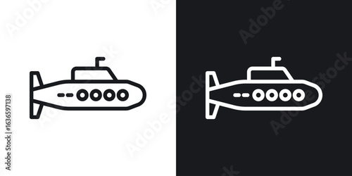 Submarine icon vector pictogram. UI. EPS10. - Vector