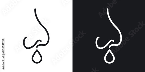 Stuffy nose icon vector pictogram. UI. EPS10. - Vector