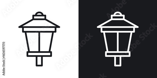 Street lamp icon vector pictogram. UI. EPS10. - Vector