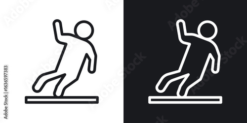 Slippery floor icon vector pictogram. UI. EPS10. - Vector