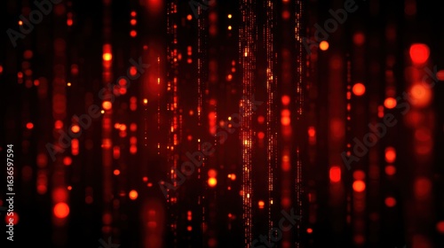 Wallpaper Mural Abstract red digital particles background Torontodigital.ca