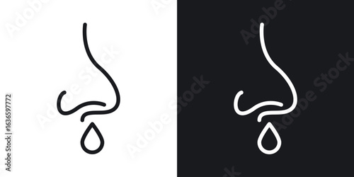 Runny nose icon vector pictogram. UI. EPS10. - Vector