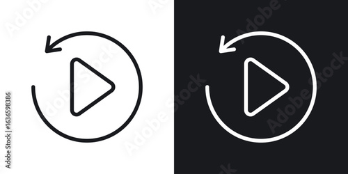 Playback icon vector pictogram. UI. EPS10. - Vector