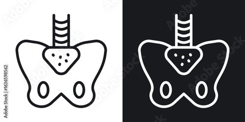 Pelvis icon vector pictogram. UI. EPS10. - Vector