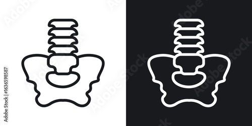 Pelvic area icon vector pictogram. UI. EPS10. - Vector