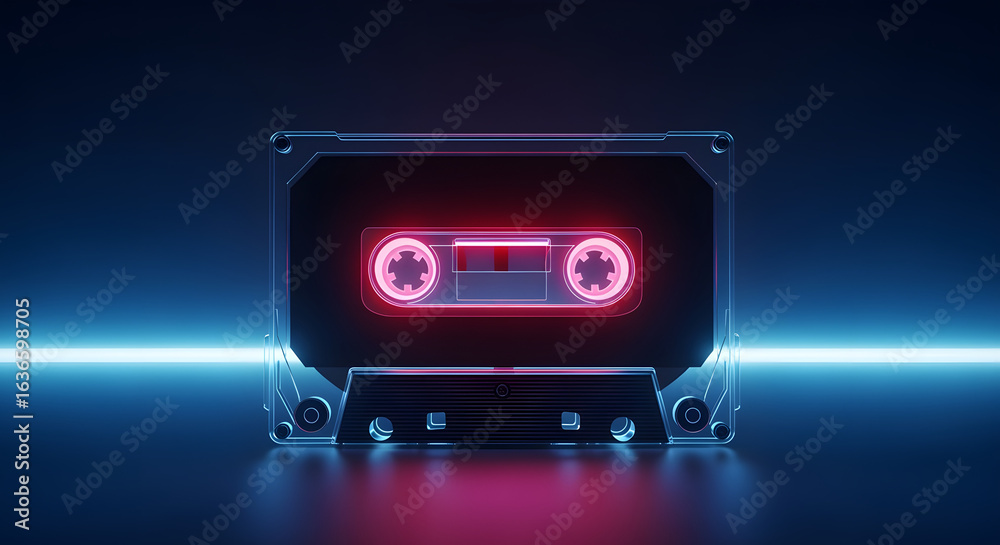 Obraz premium neon sign on a black