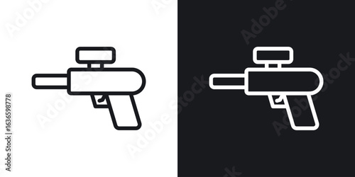 Paintball gun icon vector pictogram. UI. EPS10. - Vector