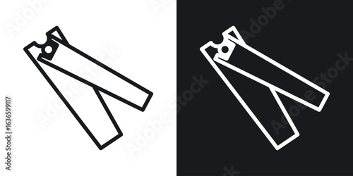 Nail clippers icon vector pictogram. UI. EPS10. - Vector