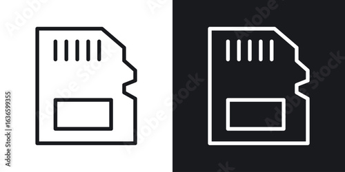 Memory card icon vector pictogram. UI. EPS10. - Vector