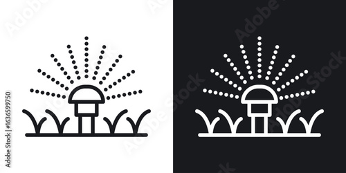 Lawn sprinkler icon vector pictogram. UI. EPS10. - Vector