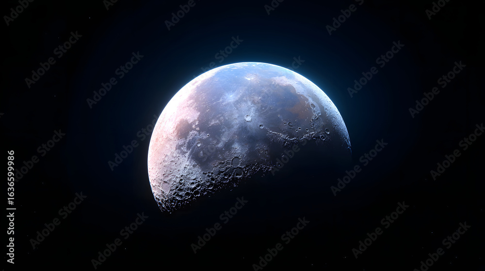 Obraz premium High definition minimalistic human lunar day moon texture wallpaper