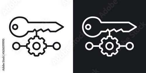 Key factor icon vector pictogram. UI. EPS10. - Vector