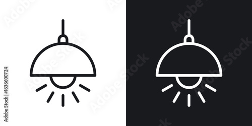 Hanging light icon vector pictogram. UI. EPS10. - Vector