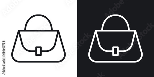 Handbag icon vector pictogram. UI. EPS10. - Vector