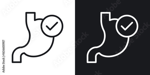 Good digestion icon vector pictogram. UI. EPS10. - Vector