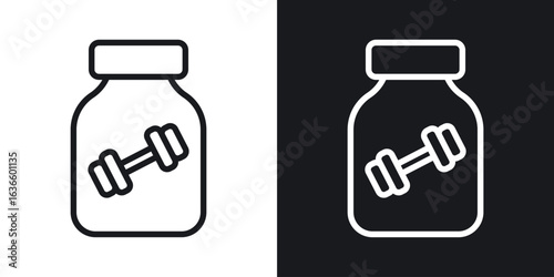 Fitness supplement icon vector pictogram. UI. EPS10. - Vector
