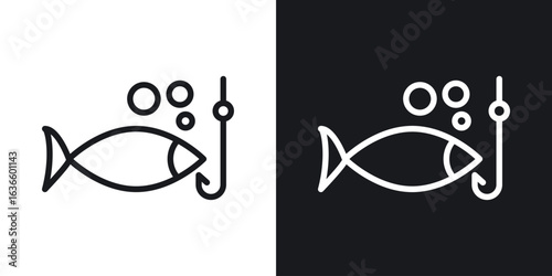 Fishing icon vector pictogram. UI. EPS10. - Vector