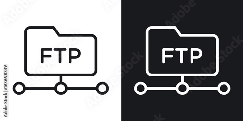 FTP icon vector pictogram. UI. EPS10. - Vector