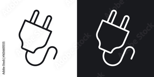 Electrical plug icon vector pictogram. UI. EPS10. - Vector