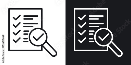 Document verification icon vector pictogram. UI. EPS10. - Vector