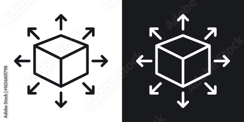 Distribution channel icon vector pictogram. UI. EPS10. - Vector