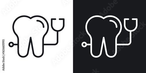 Dental care icon vector pictogram. UI. EPS10. - Vector