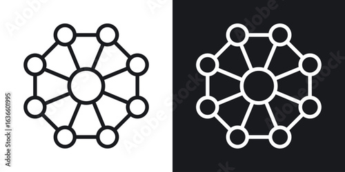Dependency icon vector pictogram. UI. EPS10. - Vector
