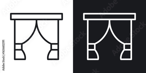 Curtains icon vector pictogram. UI. EPS10. - Vector