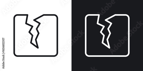 Crack icon vector pictogram. UI. EPS10. - Vector