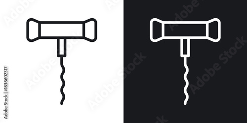 Corkscrew icon vector pictogram. UI. EPS10. - Vector