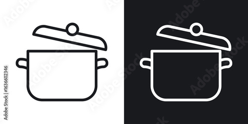 Cooking pot icon vector pictogram. UI. EPS10. - Vector