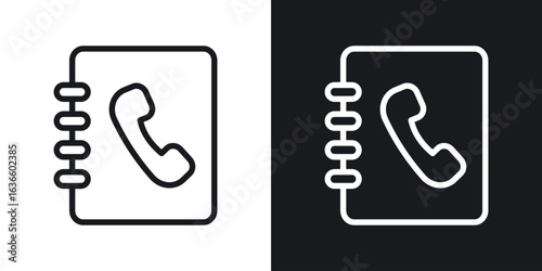 Contact book icon vector pictogram. UI. EPS10. - Vector