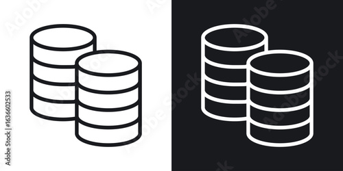 Coins stack icon vector pictogram. UI. EPS10. - Vector