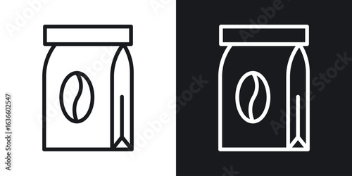 Coffee paper bag icon vector pictogram. UI. EPS10. - Vector