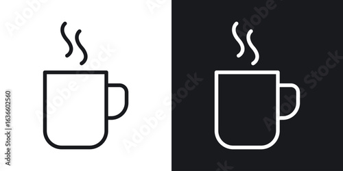 Coffee mug icon vector pictogram. UI. EPS10. - Vector