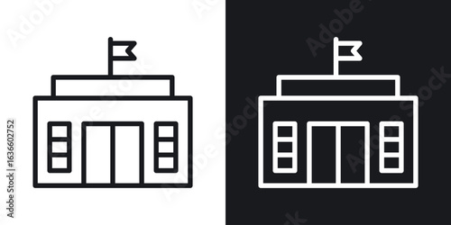 City hall building icon vector pictogram. UI. EPS10. - Vector