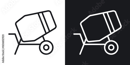 cement mixers icon vector pictogram. UI. EPS10. - Vector