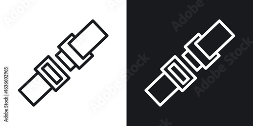 Car seat belt icon vector pictogram. UI. EPS10. - Vector