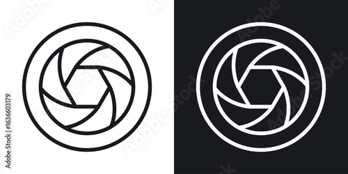 Camera shutter icon vector pictogram. UI. EPS10. - Vector