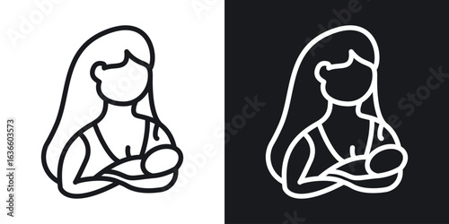 Breastfeeding icon vector pictogram. UI. EPS10. - Vector