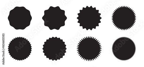 starburst badge sticker icon , sale or price tag sticker, retro stars icon