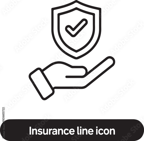Insurance Protection Depicted A Hand Offering a Shield with a Checkmark for Safety