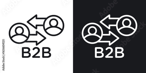 B2B icon vector pictogram. UI. EPS10. - Vector