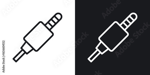 Audio jack icon vector pictogram. UI. EPS10. - Vector